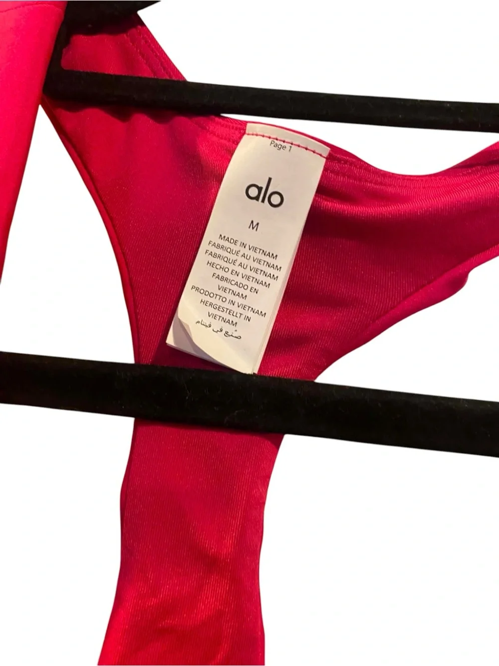 Alo Yoga Sports Bra PINk/ WHITE Size Medium